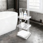 3 Tier Acrylic Standing Shower Shelf Shower Organizer Stand Corner Shower Caddy 