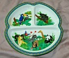 3 Vintage Children s Melamine Plates Pecoware  Anacapa  Animal Cracker