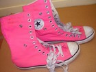 Converse All Star Fold Over Hot Pink 13 Hole Men 7   Women 9 Vintage Read Desc