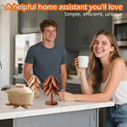 Foldable Wooden Trivet Set Tree Design Hot Pot Holder Table Protector