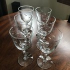 Vintage Libbey 1960 Crystal    windswept    Wine Glass Set Of 6 In Perfect Condition