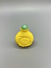 Chinese Antique Butter Yellow Carved Longevity Symbol And Bats Snuff Bottle