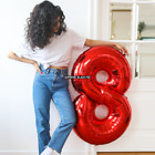 40  Large Foil Letter Balloons Number Balloon Float Helium Silver Gold Hot Pink 