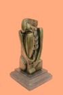 100  Bronze Cubism Abstract Sculpture Woman Flower Statue Art Decor Marble Base