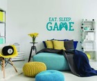 Eat Sleep Game Video Controller Wall Decal Vinyl Game Room Sticker Decor