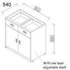 Laboratory Cabinet 3ft  Dark Gray 