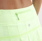 Lululemon Pace Setter Skirt 2 Neon Petit polka Dot Ruffle Tennis Skort 
