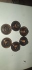 1 Nos Vintage Mid Century 1 5  Brushed Copper Drawer Knob Cabinet Door Pull
