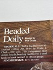 Beaded Doily Crochet Pattern Pages From Magazine