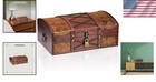 Elegant Vintage Treasure Chest - 13 8  X 5 5  Lockable Wooden Box For Keepsakes