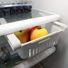 Pull-out Refrigerator Drawer Organizer Adjustable Fridge Storage Rack White