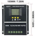 Mppt 12v 24v 36v 48v Solar Charge Controller Tools 100a Lcd Dual Usb