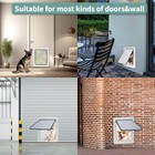 Large Doggie Door With Magnetic Locking Panel For Home Security - Durable   Weat