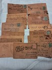 Rare Lot Of 22 Antique Leather Postcards 1906   1909     Hand Tooled  Embossed    