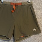 Tracksmith Shorts Womens Medium Olive Green Running Track Athletic Logo