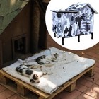 Large Cat House For Outdoor Warm Weatherproof Kitty Nest For Patio Barn Door