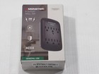 Monster Essentials Power Wall Tap Surge Protector  300 Joules 6 Outlets Black