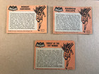 1966 Topps Batman Black Bat  - Lot Of 3 Cards -  4  21  31