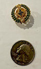 Vintage Freemason Masonic Lapel Pin Gold Tone Green Enamel Shriner