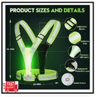 Led Reflective Light Up Safety Running Vest For Biking Walking At Night