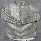 Vintage Chevallier Shirt Mens Large Black Rayon Button Down Preppy Classic Nwt