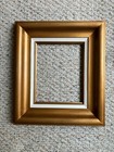 Vtg 1970s Heavy Solid Wood Gold Picture Frame  Fits 8 X 10  Refurbished Liner