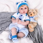 Reborn Baby Boy Doll - 22 Inch Lifelike Realistic Newborn - Handmade Weighted   