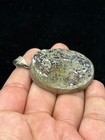 Amazing Rare Ancient Iridescent Roman Glass Pendant With Patina