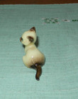 Vintage Miniature Hagen Renaker Sitting Siamese Cat Kitten Figurine