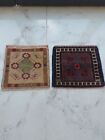 2 Pieces Antique Rug Handmade Natural  100 Wool Rug Multicolor Cushion Carpet