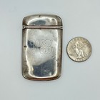 Antique Match Safe Sterling Silver Vesta 21 Grams Mongrammed Web
