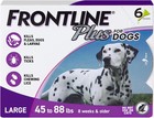 Frontline Plus Flea And Tick Treatment For Dogs  45 To 88 Lbs  - 6 Doses