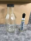 Clear Bbq Sauce   Condiments Bottles - 16 Oz Glass With Black Lids - Case Of 12