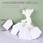 1000 Blank White Merchandise Price Tags With Strings Size  5 Retail Strung Labe