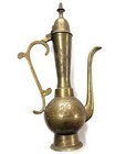 Antique Vtg Arabic Middle Eastern Turkish Brass Coffee Dallah Tea Pot 10   