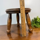 Vintage Authentic Furniture Wooden Milking Stool Three Legged Farmhouse 8 5in