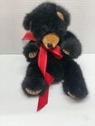 Russ Berrie Blacky Black Tan 10  Sitting Bear Realistic Plush