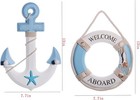 2 Pack 13  Nautical Beach Wooden Ship Wheel And 13  Wooden Anchor With Rope Naut