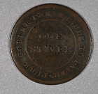 1838 Guyana  trade   Navigation  1-stiver Copper Coin Token  Good