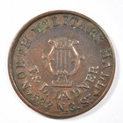 1863 Civil War  Token   North Military Hall Philadelphia Pa Store Card  750m-1a 