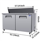 60  Commercial Refrigerators Sandwich   Salad Prep Table Mega Top With 16 Pans