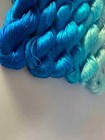 Blue 100 mulberry Silk hand-dyed Wrapping Velvet Flowers Twistless Silk Thread