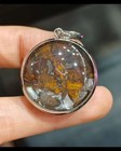Sericho Pallasite Meteorite Pendant Olive Iron Meteorite - From Kenya Necklace
