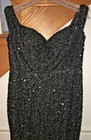 Womens Mermaid Gown Formal Sequin Mother Of The Bride Dress Black Size M 38 