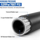 33ft 3 8  Hydraulic Hose With 16pcs Hydraulic Hose Fittings  2-wire Braided Tube