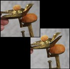 Antique German Victorian Gold Sewing Bird Pincushion Clamp 