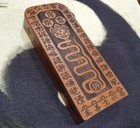 Lightning Struck Jujube Wood Carved Token Fu Hsi Emperor Taoist Deity Magic Tool
