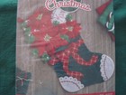 Christmas Poinsettia Stocking Bucilla Felt Applique Kit - Nip