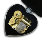 Binkegg Play  swan Lake  Tin Alloy Heart Shape Wind Up Music Box With Sankyo    