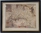 Vintage Framed Historical Map Prints Lot 3 John Smith Ogilby Cellarius Decor